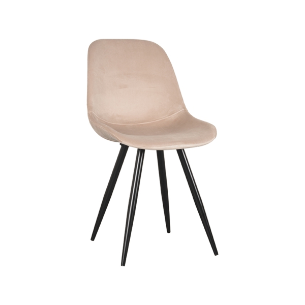 LABEL51 Eetkamerstoelen Capri - Zand - FluweelLABEL51