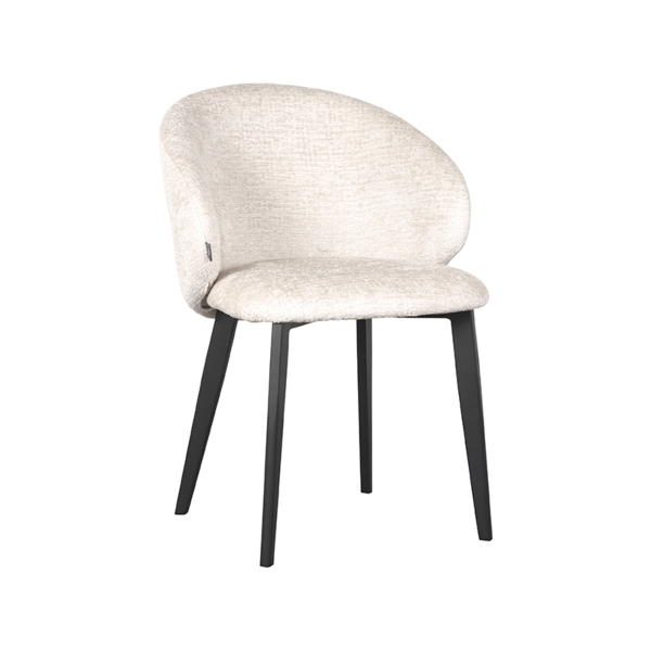 LABEL51 Eetkamerstoelen Logan - Crème - FluweelLABEL51