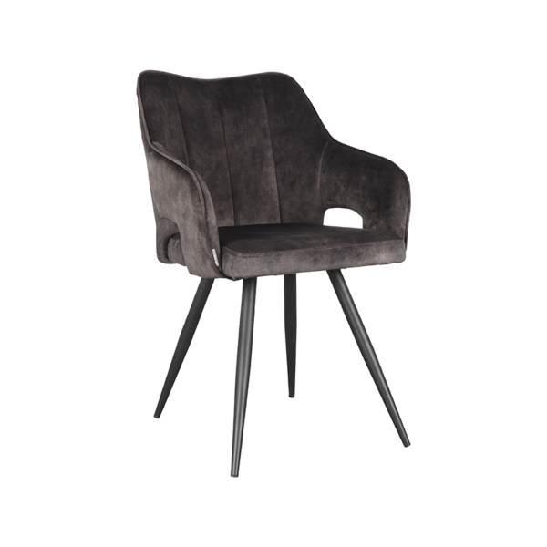 LABEL51 Eetkamerstoelen Noud - Antraciet - VeloursLABEL51
