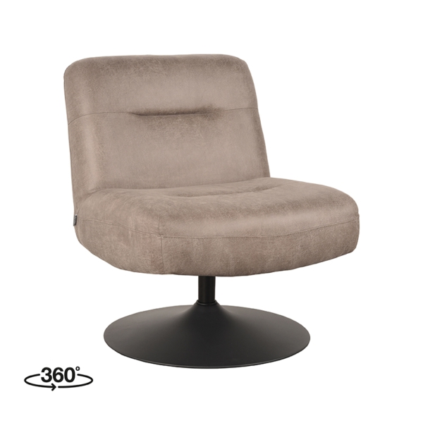 LABEL51 Fauteuil Eli - Taupe - MicrofiberLABEL51