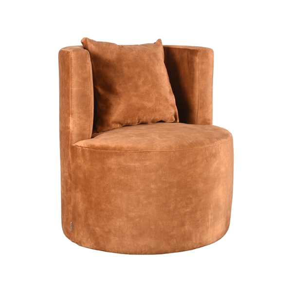 LABEL51 Fauteuil Evy - Oker - Velours - 65 cmLABEL51