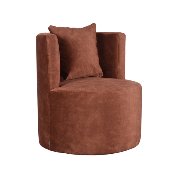 LABEL51 Fauteuil Evy - Rust - Velours - 65 cmLABEL51