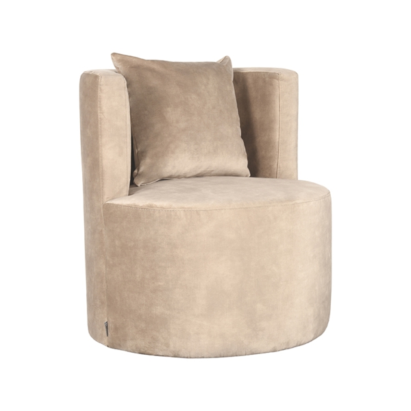 LABEL51 Fauteuil Evy - Zand - Velours - 65 cmLABEL51