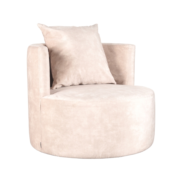 LABEL51 Fauteuil Evy - Naturel - Velours - 90 cmLABEL51