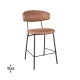 LABEL51 Barkrukken Zack - Cognac - Microfiber - Zithoogte 65LABEL51