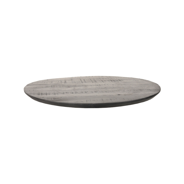 LABEL51 Eetkamertafels Tafelblad Sloppy Edge - Zwart - Mangohout - Rond - 70 cmLABEL51