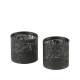 LABEL51 Woondecoratie Kaarsenhouders - Zwart - Metaal - MLABEL51