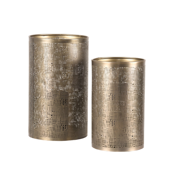 LABEL51 Woondecoratie Kaarsenhouders - Antiek goud - Metaal - LLABEL51