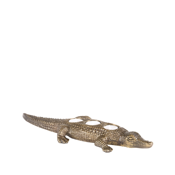 LABEL51 Woondecoratie Krokodil - Antiek goud - MetaalLABEL51