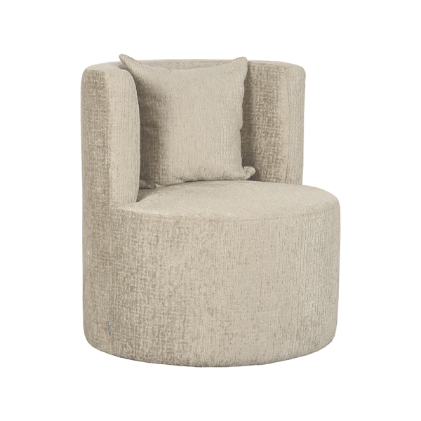 LABEL51 Fauteuil Evy - Beige - Fluweel - 65 cmLABEL51