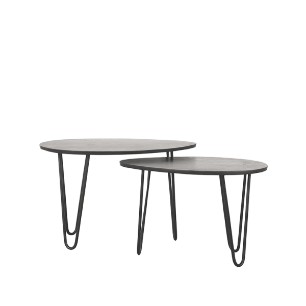 LABEL51 Salontafels Frisk - Zwart - Mangohout - 68 cmLABEL51