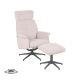 LABEL51 Fauteuil Verdal - Naturel - Boucle - Incl. HockerLABEL51