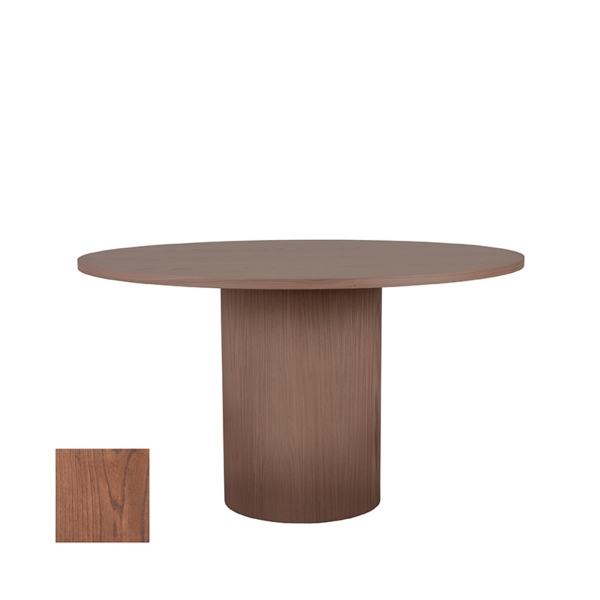 LABEL51 Eetkamertafels Oliva - Walnoot - Eiken - 130 cm - RondLABEL51