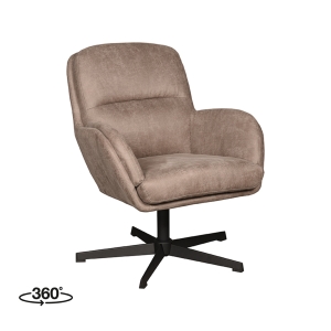 LABEL51 Fauteuil Moss - Taupe - Micro SuedeLABEL51