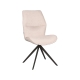 LABEL51 Eetkamerstoelen Comfy - Naturel - Boucle - Zwart OnderstelLABEL51