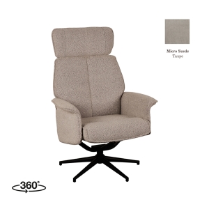 LABEL51 Fauteuil Verdal - Taupe - Micro SuedeLABEL51