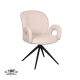 LABEL51 Eetkamerstoelen Neo - Naturel - Boucle - Zwart OnderstelLABEL51