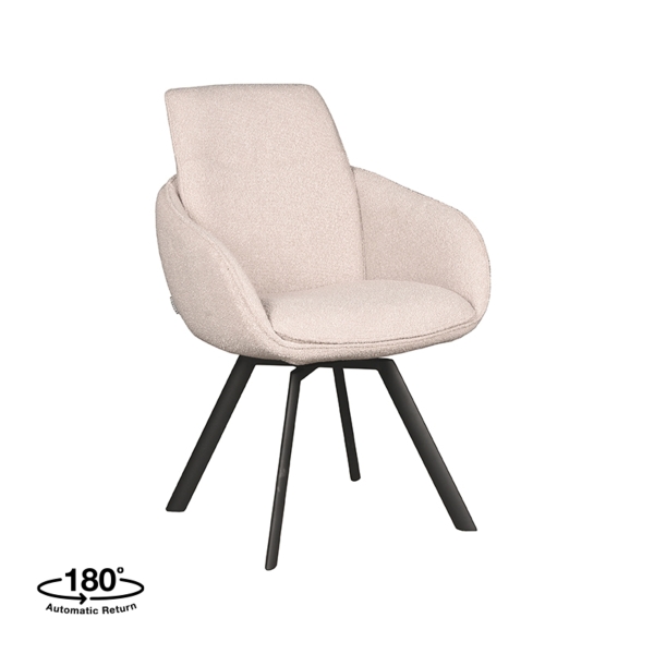 LABEL51 Eetkamerstoelen Beauty - Naturel - BoucleLABEL51